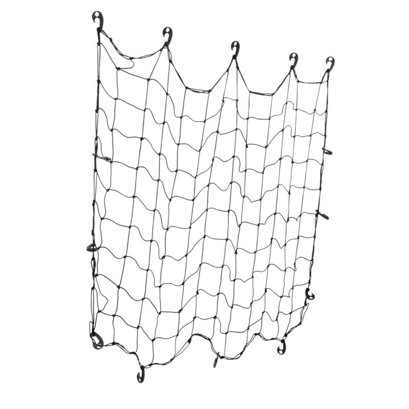 BUGUUYO Dachgepäcknetz Frachtnetz Autodach-Ladungsträger Ladungsnetz Dachgepäckträger Maschennetz Autos Dachorganisator Auto Dach Netz Autoorganisatoren und -aufbewahrung Gummi Black von BUGUUYO