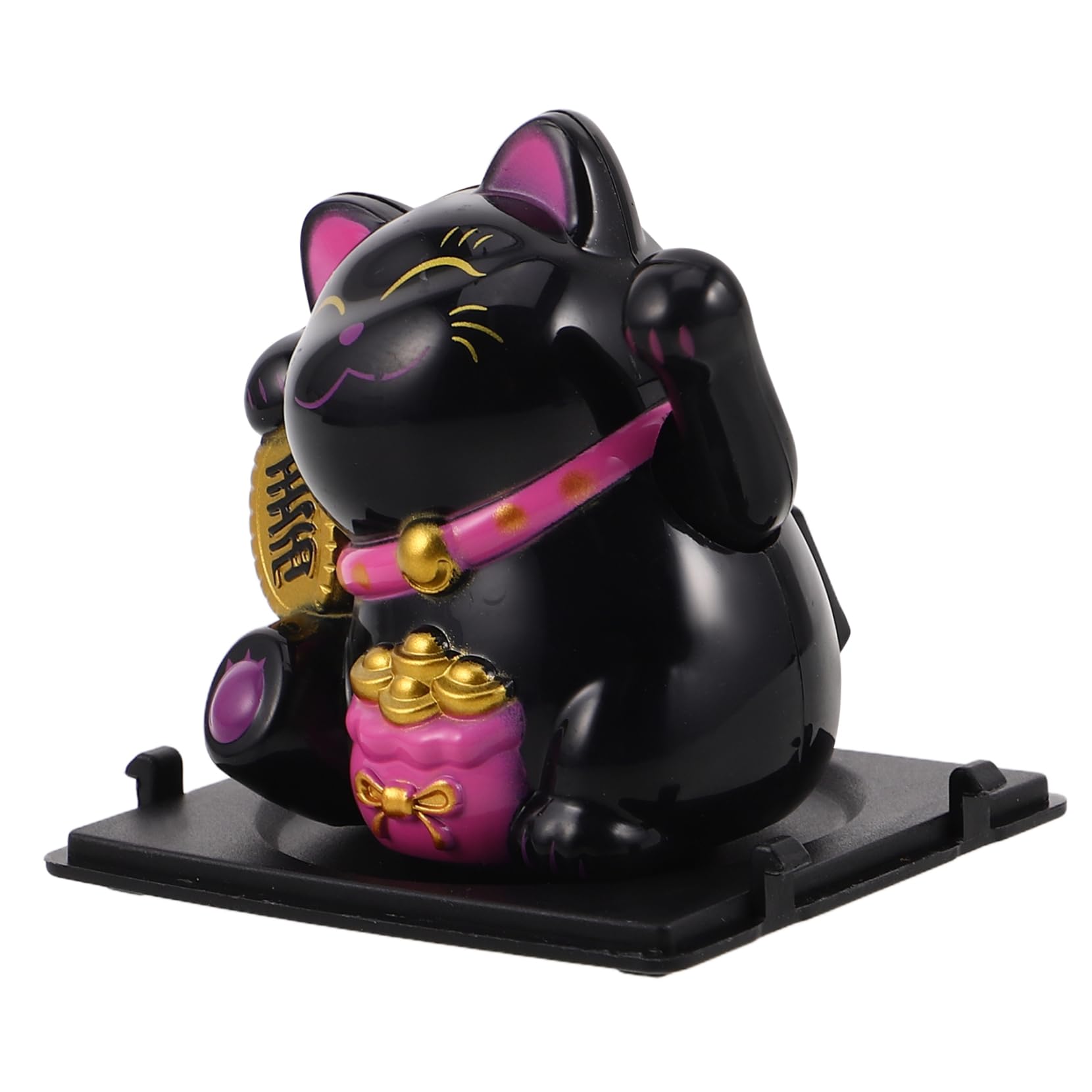 BUGUUYO Glückskatzen-autoschmuck Schwarzes Katzendekor Chinesische Winkende Katze Süße Katzenstatue Mini-glückskatzen-statue Süße Autodekoration Armaturenbrett-katzenstatue Süße Sachen Abs von BUGUUYO