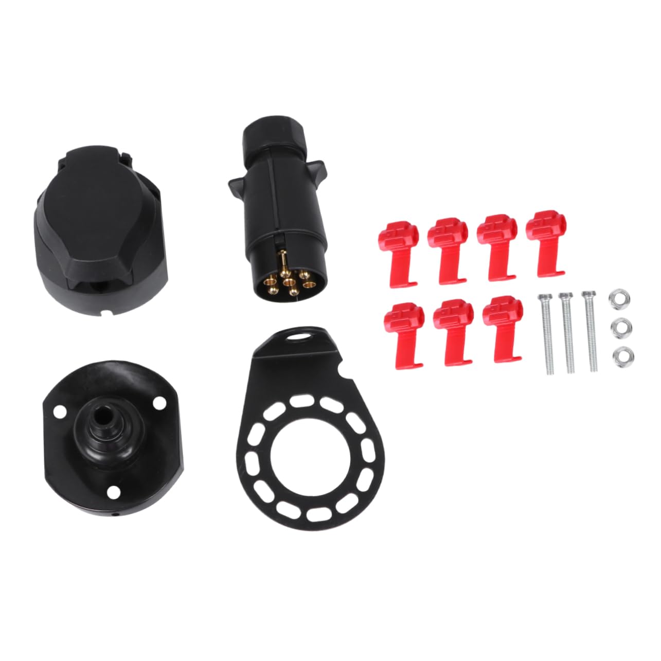 BUGUUYO LKW- stoßverbinder Stecker für Anhängerkupplung Adapter für Anhängerkupplung Anhänger- -Kit Black von BUGUUYO