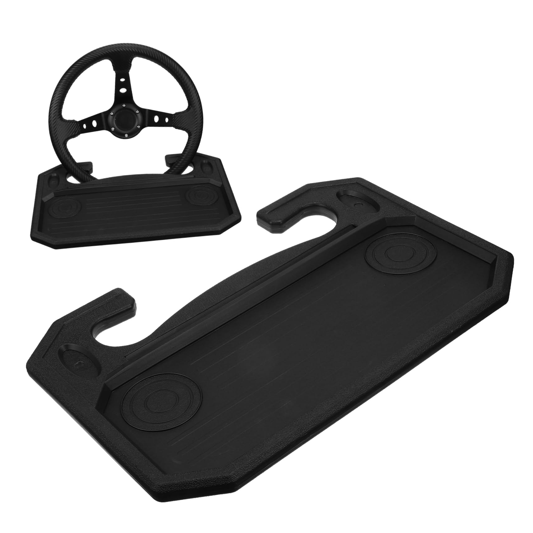 BUGUUYO Lenkradtisch Autos Lenkradbezug Essenstablett Im Auto Lenkrad Schreibtisch Für Auto Auto-lenkradablage Autozubehör Autotisch Auto-Laptop-Halterung Auto Tisch Tablett Black Hdpe von BUGUUYO