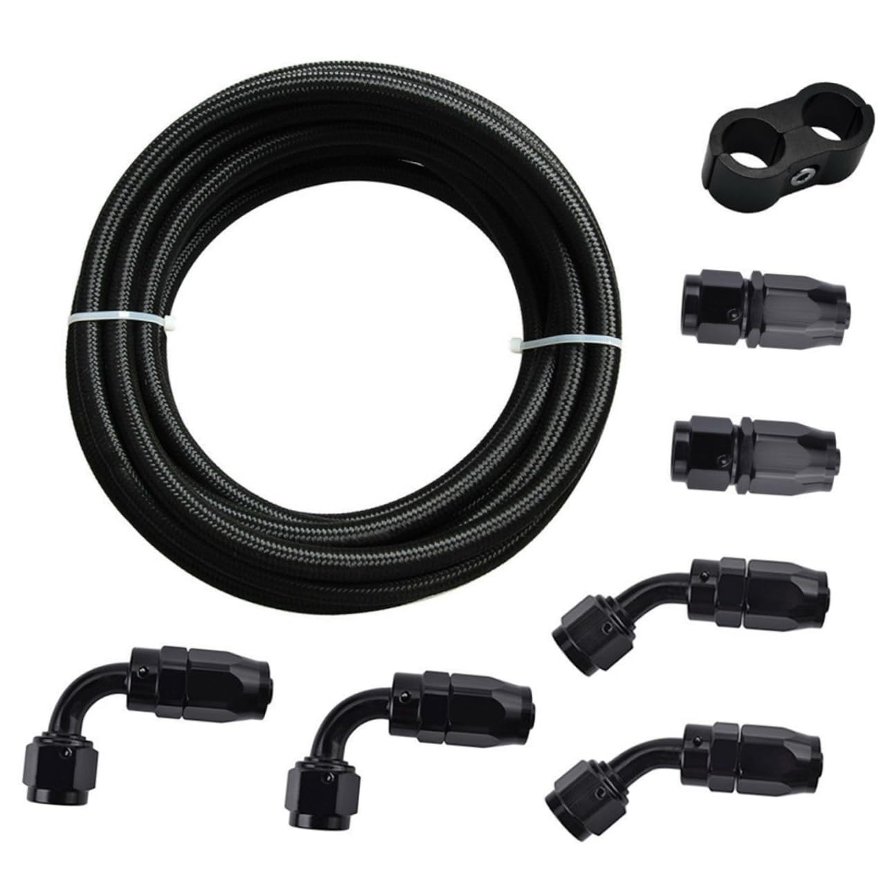 BUGUUYO Ölkühlerrohre car accessories auto accessoires enteiset auto Ölschläuche Teile Ersatz-Kraftstoffschläuche für Kraftfahrzeuge Öl für Autoschläuche Ölschläuche aus Nylon Black von BUGUUYO