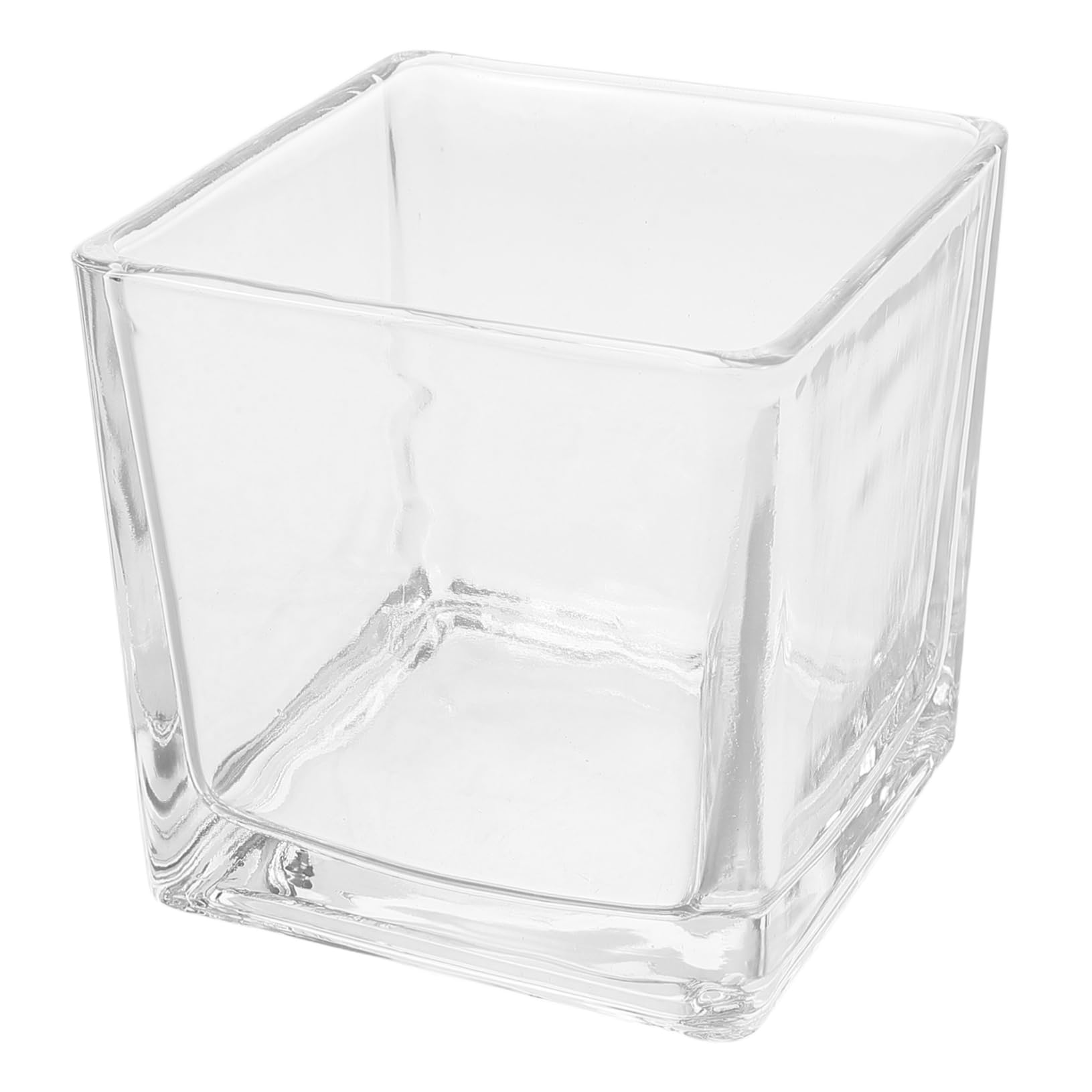 BUGUUYO Quadratischer Übertopf Aus Glas Klare Blumenvase Für Hydrokulturpflanzen Und Hochzeitsmittelstücke Moderner Transparenter Würfelförmiger Blumenübertopf Für Tisch Und von BUGUUYO