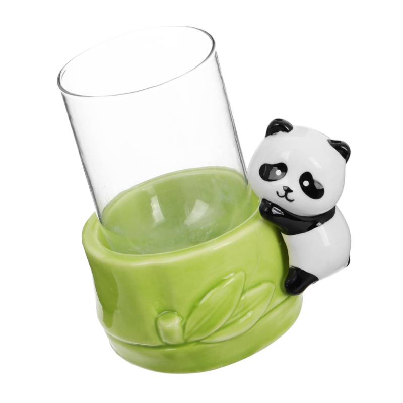 BUGUUYO hydroponische Vase vom Panda Hydroponische Blumenvase Panda Deko Wohnmobil-Tischdekoration Wasserpflanzenglas frisches Blumenglas Vermehrungsvasen für Pflanzen Panda-Vase Keramik von BUGUUYO