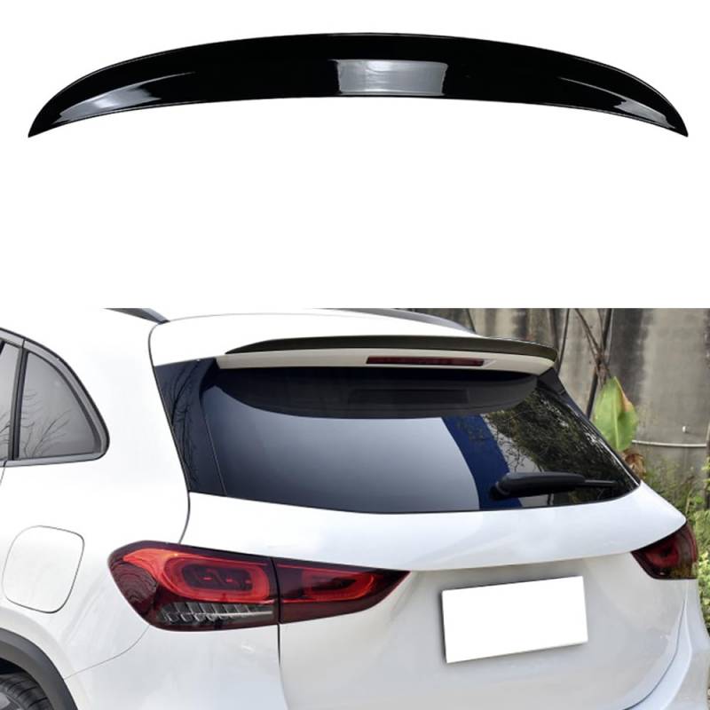 ABS Auto Dachspoiler für Mercedes-Benz GLA-Class H247 GLA180 200 GLA35 AMG, Auto HeckspoilerflüGel Kofferraumdachspoiler Heckspoiler Flügel Lippe, Tuning Zubehör,A/Gloss Black von BUGX