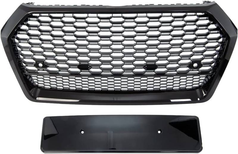 Auto Front Kühlergrille für Audi Q5 FY 2017-2020, Dauerhaft Auto Frontstoßstange Radiator Kühlergrille Mittelnetz Grilles Renngrill, Styling Zubehör von BUGX