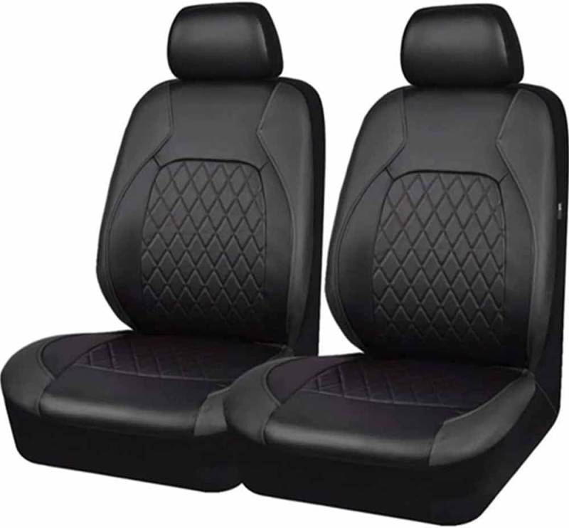 Auto Sitzbezüge Sets für VW Golf 8 Variant/Golf Variant R R-Line Wagon, Leder 5-Sitze Autositz Sitzschoner, Allwetter Wasserdicht Bequem Sitzkissen Innenraum Zubehör,C/9pcs Set Black von BUGX