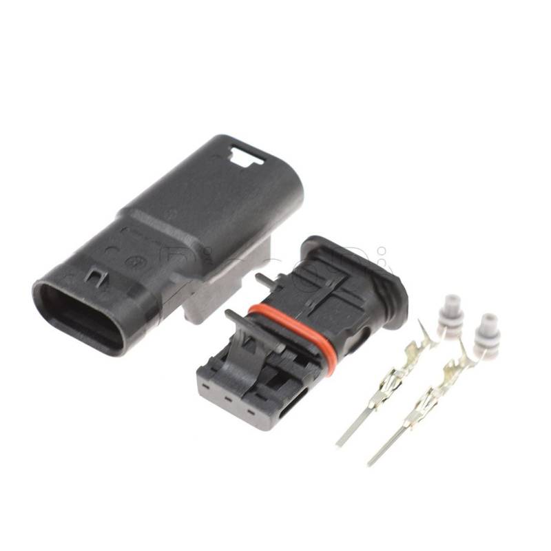 05.05.201.20 KIT 1718653-1. TE 3. PIN Auto Elektronischer männlicher weiblicher wasserdichter Stecker-Stecker kompatibel mit Vw. Audi 4F0973703A 4F0973703. (Color : Male, Size : 1Set) von BUIEX