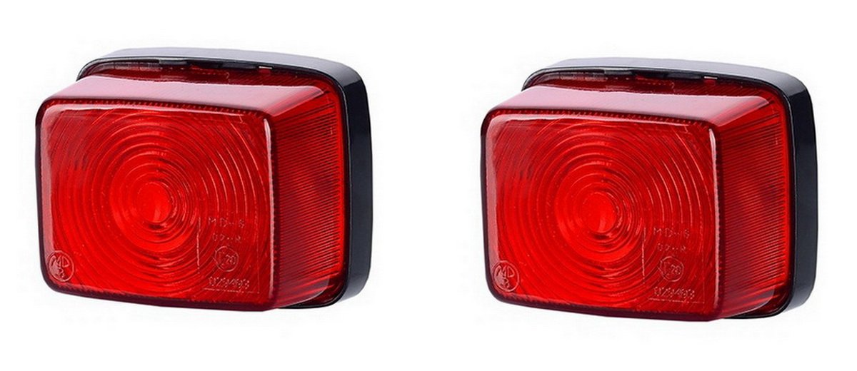 BUL BARS 2 x Rot Begrenzungsleuchte Seitenleuchte 12V 24V mit E-Prüfzeichen Positionsleuchte Seite Auto LKW PKW KFZ Lampe Leuchte Licht Paar Hinten Rück Birne von BUL BARS