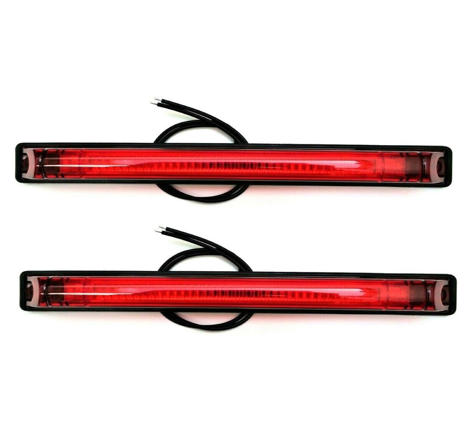 BUL BARS 2 x LANGE LED Rot Begrenzungsleuchte Seitenleuchte 12V 24V mit E-Prüfzeichen Positionsleuchte Auto LKW PKW KFZ Lampe Leuchte Licht Rück Universal von BUL BARS