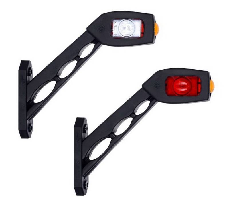 BUL BARS 2 x LED Gummi Begrenzungsleuchte Seitenleuchte 12V 24V mit E-Prüfzeichen Positionsleuchte Auto LKW PKW KFZ Lampe Leuchte Licht Weiß Rot Orange von BUL BARS