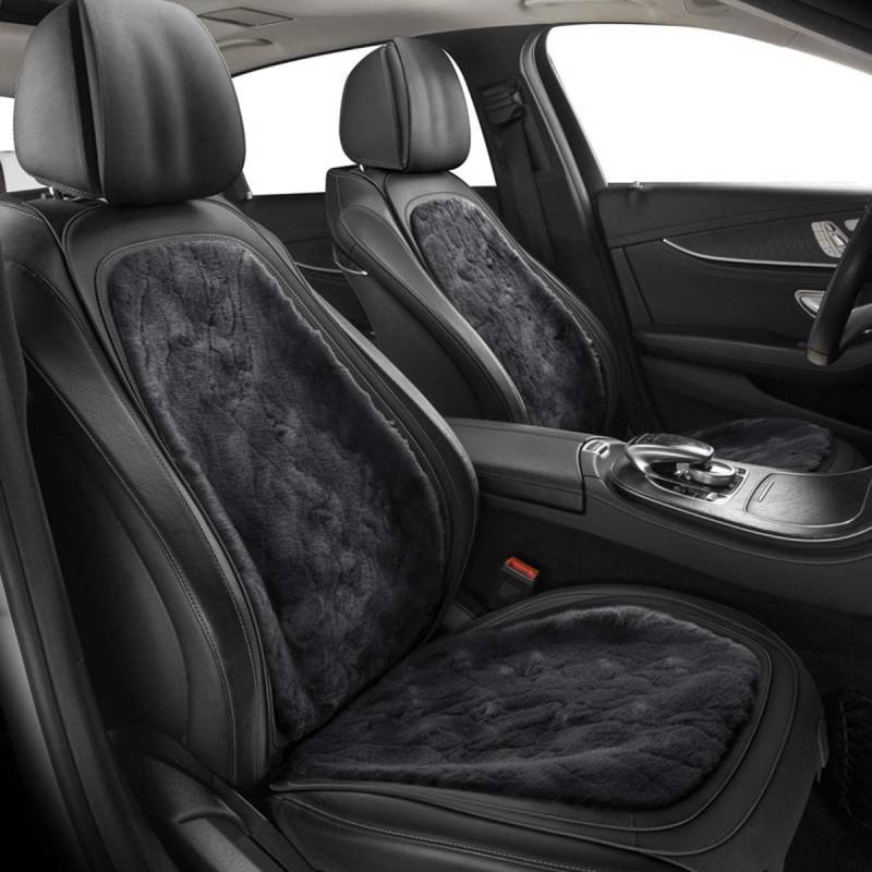 BUNIQ Winter Auto sitzkissen für Hyundai Ioniq 5 NE 2021 2022 2023 2024 2025,Durable warm Rutschfestes Auto-Sitzschoner nerz samt Interieur Zubehör,A-Darkgray von BUNIQ