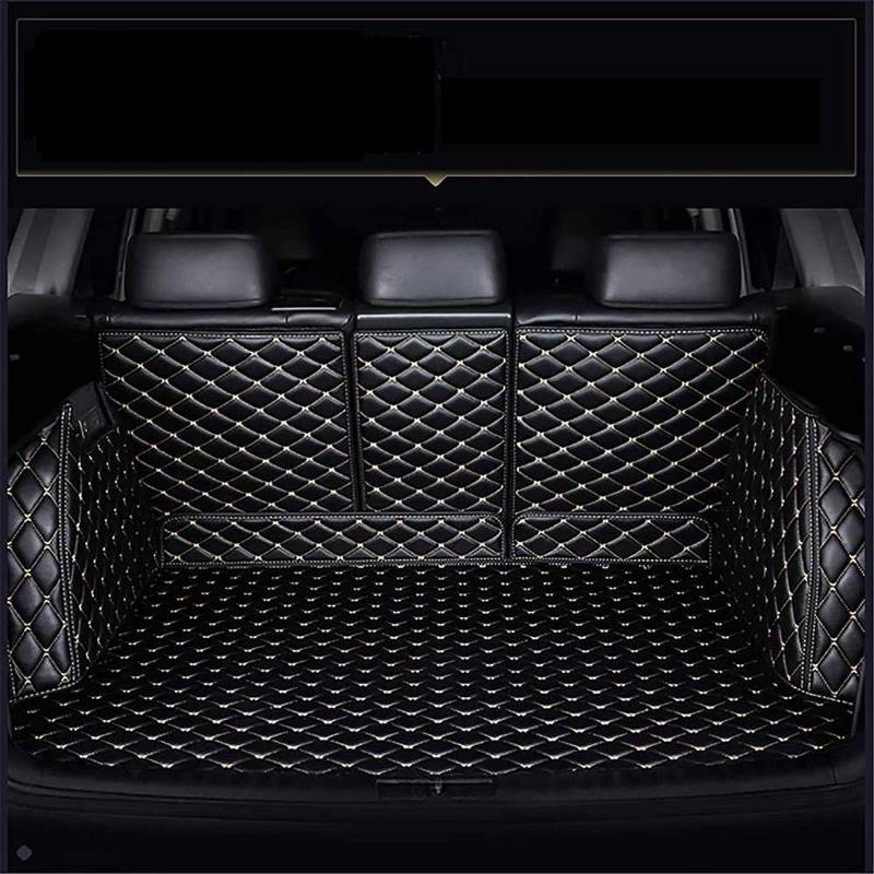 Full Wrap Leder Kofferraum Matte Für Audi Q3 2019-2023 (Upper Level),Auto Zubehör Innen Schutz Pad Wasser Beweis,C-Black Beige von BUNIQ