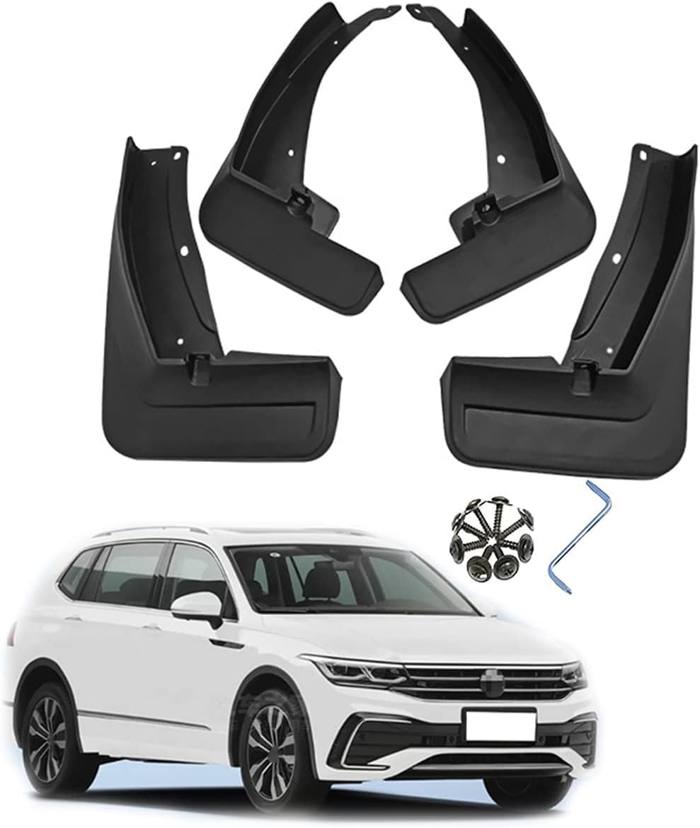 4 Stück Auto Schmutzfänger für V-W Tiguan R-Line 2019-2023, Vorder und Hinterreifen Spritzschutz Kit Schlamm Klappen Mit Befestigungsschrauben,A-2019~2021 von BURIL