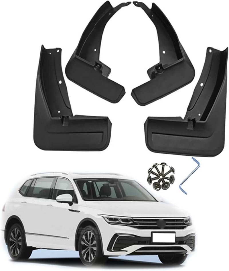 4 Stück Auto Schmutzfänger für V-W Tiguan R-Line 2019-2023, Vorder und Hinterreifen Spritzschutz Kit Schlamm Klappen Mit Befestigungsschrauben,B-2022~2023 von BURIL