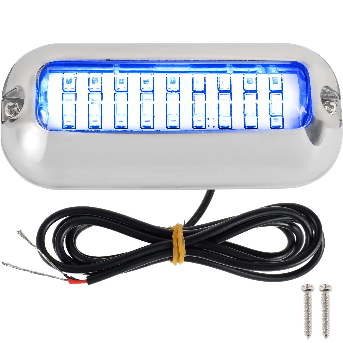 1/2 Stück 27 LED Marine Boat Lights 74 lm 12 V 50 W LED Innen LED IP68 IP68 IPERSHERPHOP 3,7 Zoll Bootsbrücke Courtsy Cockpit Light Navigation Lights W/316 Edelstahl für die Yacht von BUTORY