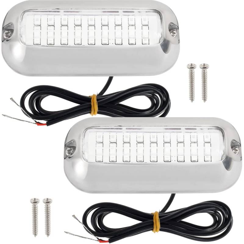 1/2 Stück 27 LED Marine Boat Lights 74 lm 12 V 50 W LED Innen LED IP68 IP68 IPERSHERPHOP 3,7 Zoll Bootsbrücke Courtsy Cockpit Light Navigation Lights W/316 Edelstahl für die Yacht von BUTORY