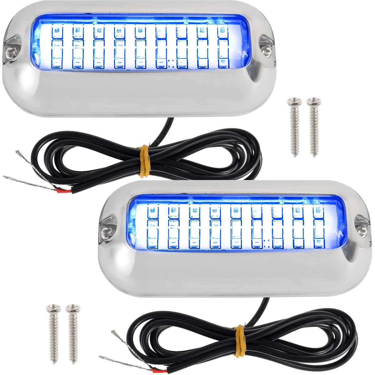 1/2 Stück 27 LED Marine Boat Lights 74 lm 12 V 50 W LED Innen LED IP68 IP68 IPERSHERPHOP 3,7 Zoll Bootsbrücke Courtsy Cockpit Light Navigation Lights W/316 Edelstahl für die Yacht von BUTORY