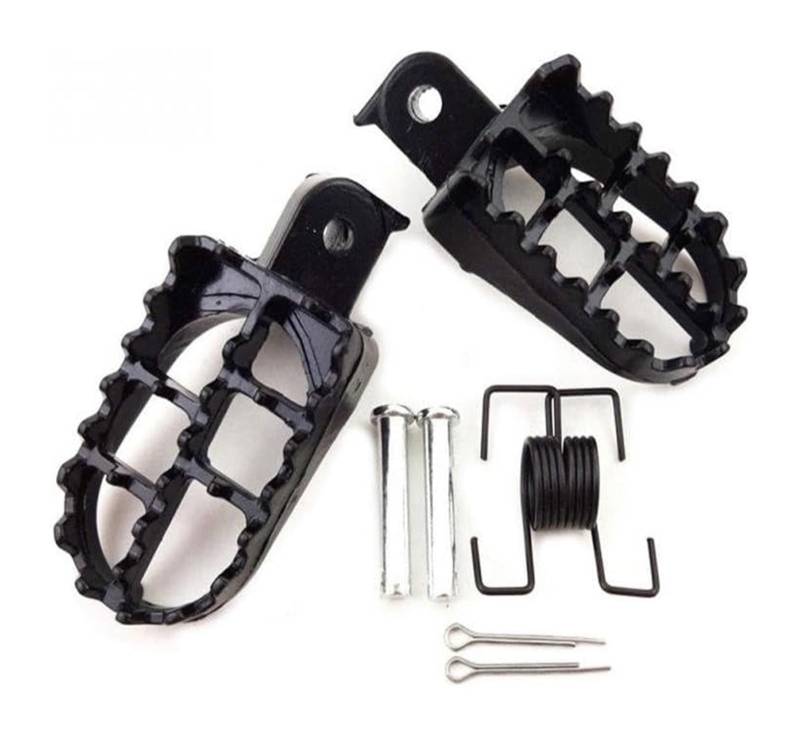 2PCS Fußstützen Fußrasten Motorrad Breite Motocross Schwarz Aluminium Pads Pedale Ruht Motorrad Pedal Fussrasten Motorrad von BUTUFYTR