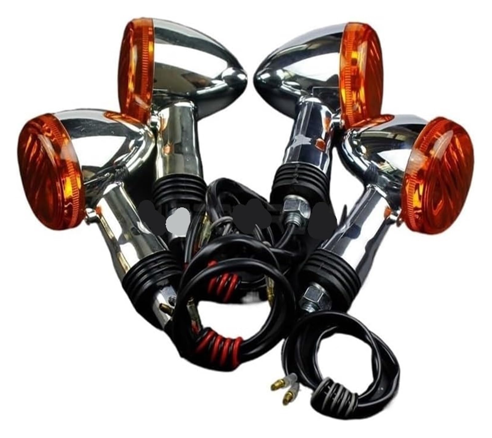 BUTUFYTR Blinkerleuchten Für S&uzuki Für B&oulevard M109R VRZ1800 2006-2015 Motorrad 12V 21W Vorne Hinten Bernstein Blinker Kontrollleuchte(4pcs Front and Rear) von BUTUFYTR