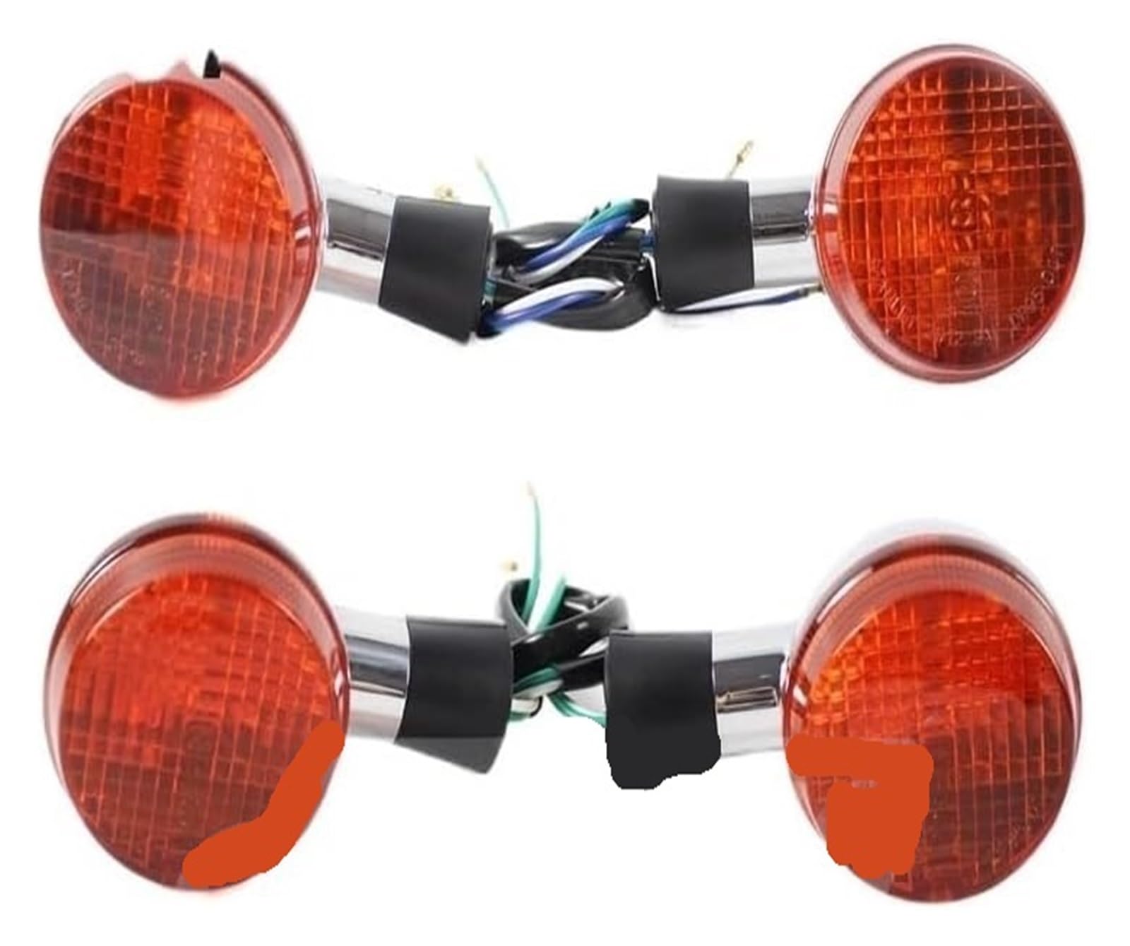 BUTUFYTR Blinkerleuchten Für Shadow 400 750 VT750 2004-2007 Blinker Licht 4 Pcs Motorrad Vorne Hinten Blinker Licht Bernstein Anzeige Blinker von BUTUFYTR