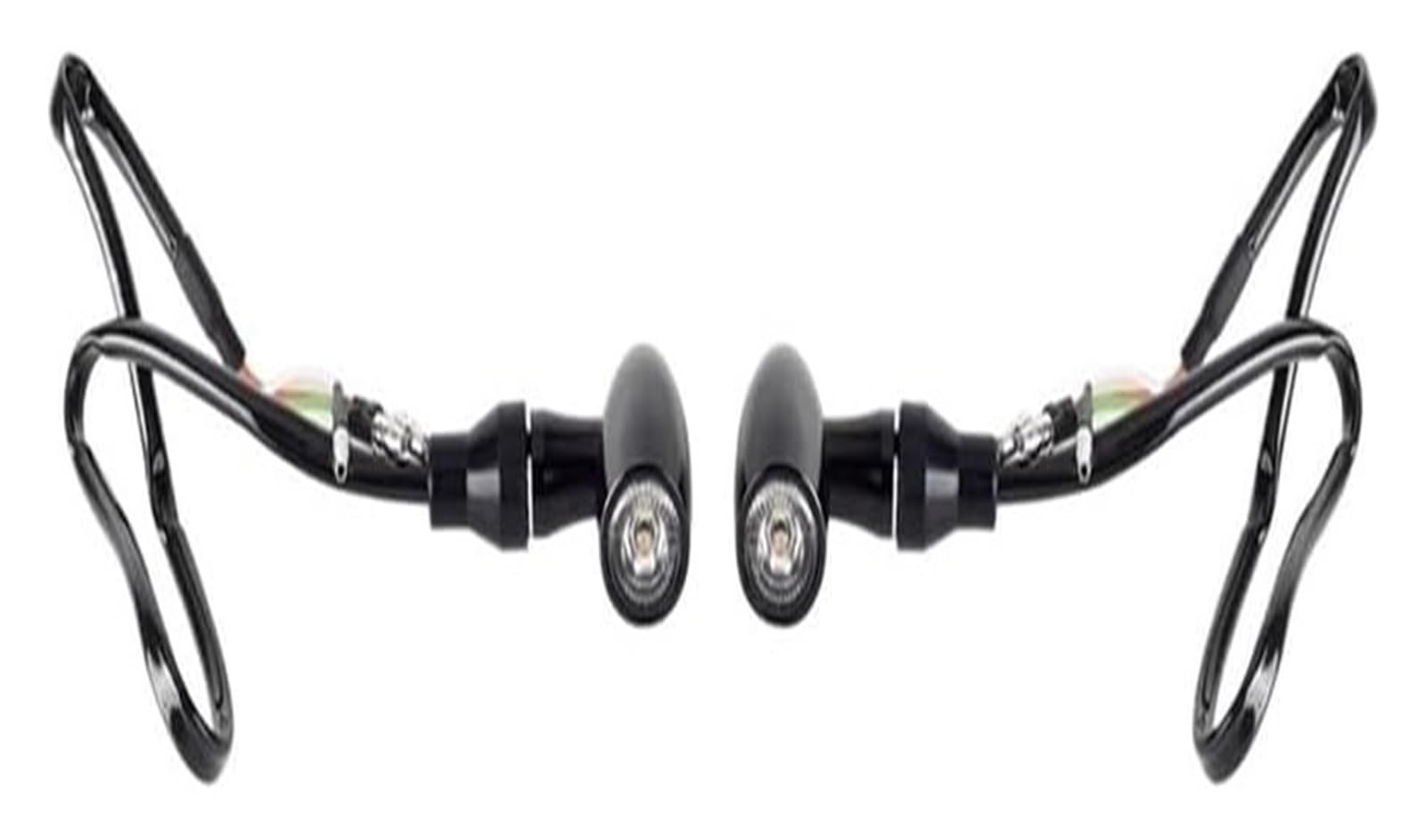 BUTUFYTR Blinkerleuchten Universal 8mm Motorrad Blinker Bernstein Blinker Lampe Weiß Run Anzeige Lichter(Front Turn Signal) von BUTUFYTR