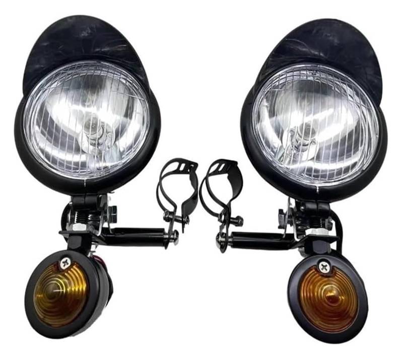 BUTUFYTR Blinkerleuchten Universal Motorrad Vorne Hilfs Licht Fahren Spot Nebel Lampe Mit Bar Halterung 33-43 MM Motorrad Blinker Anzeige von BUTUFYTR