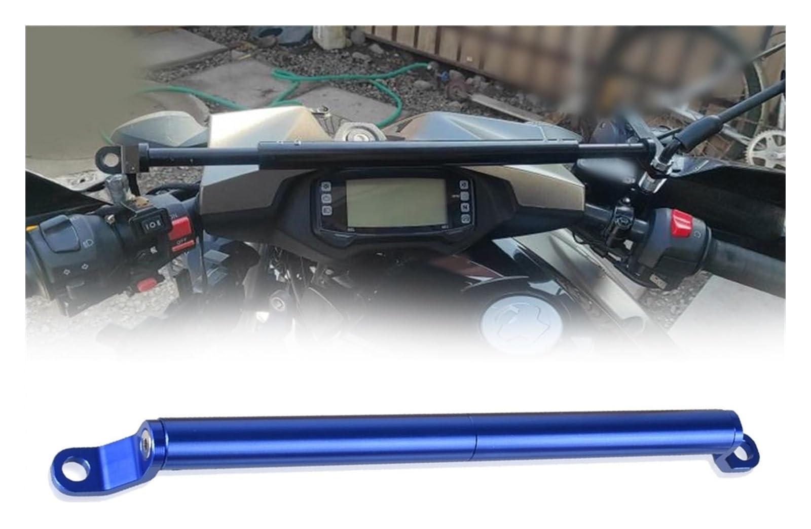 Für B&MW F800GS R1200GS R1250GS Für Adventure R 1200 1250 GS Verstellbare Querstrebe Lenker Balance Bar Navigationshalterung Motorrad GPS Navigationshalterung(B Blue) von BUTUFYTR