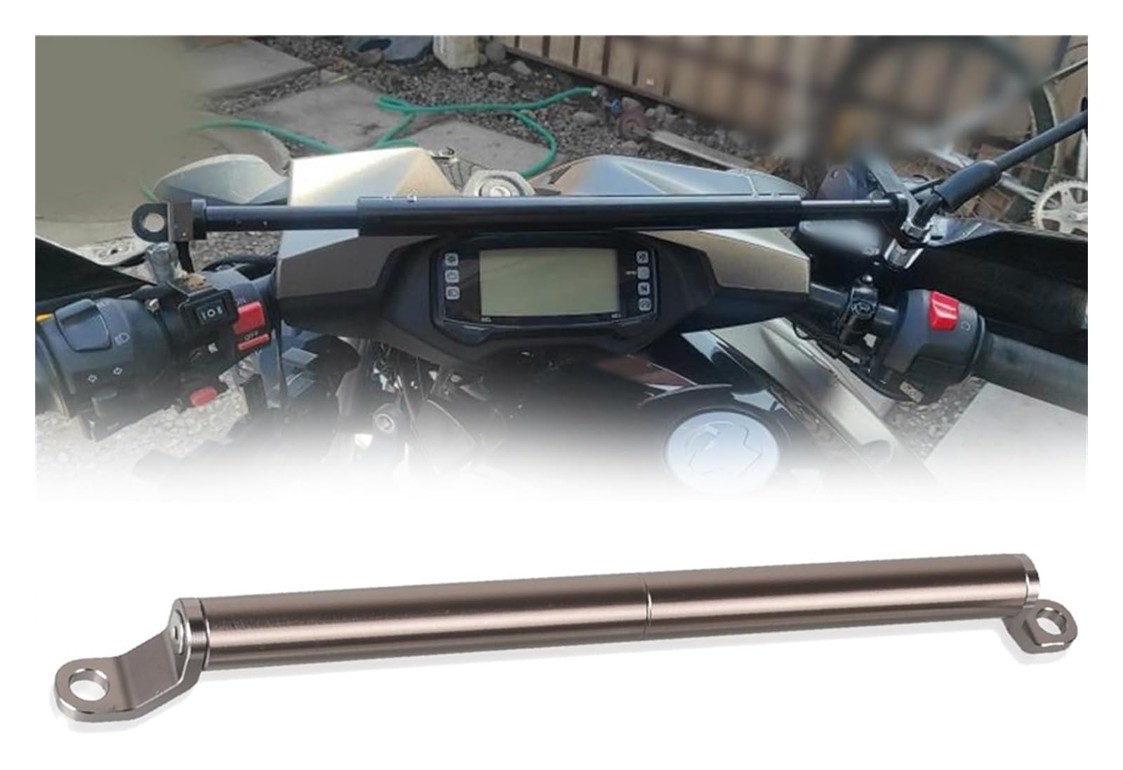 Für B&MW F800GS R1200GS R1250GS Für Adventure R 1200 1250 GS Verstellbare Querstrebe Lenker Balance Bar Navigationshalterung Motorrad GPS Navigationshalterung(B Gray) von BUTUFYTR