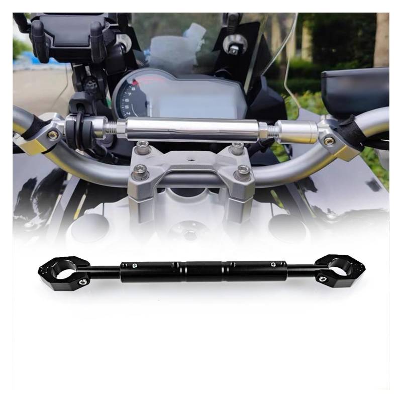 Für B&MW F800GT F800R F800S F800ST F800GS Für Adventure ADV Motorrad Verstellbare Querstange Lenker Balance Bar Navigationshalterung Motorrad GPS Navigationshalterung(A Black) von BUTUFYTR