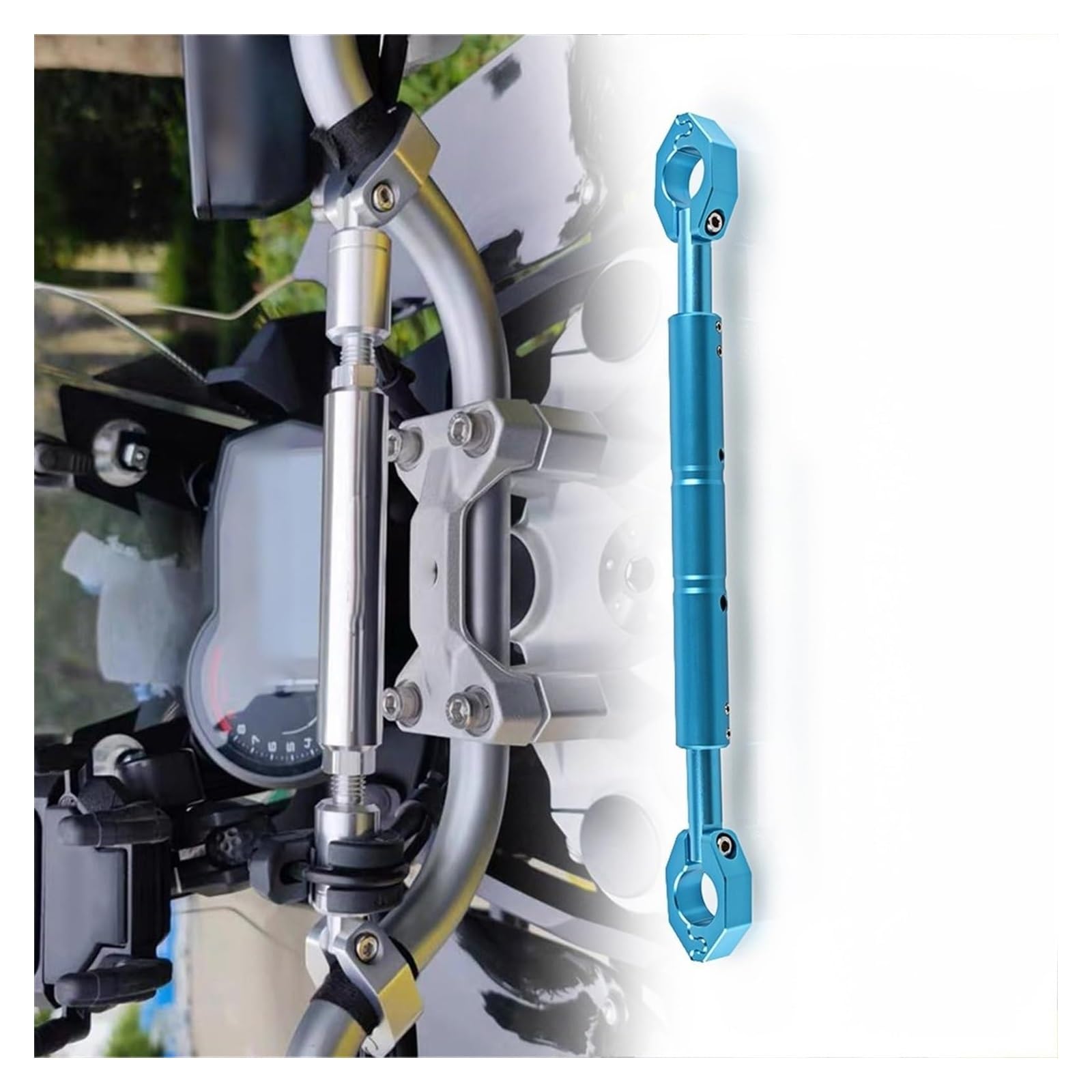 Für B&MW F850GS Für Adventure F850 GS F750GS 2017-2023 Einstellbare Querstange Lenker Balance Bar Navigationshalterung Motorrad GPS Navigationshalterung(A Light Blue) von BUTUFYTR