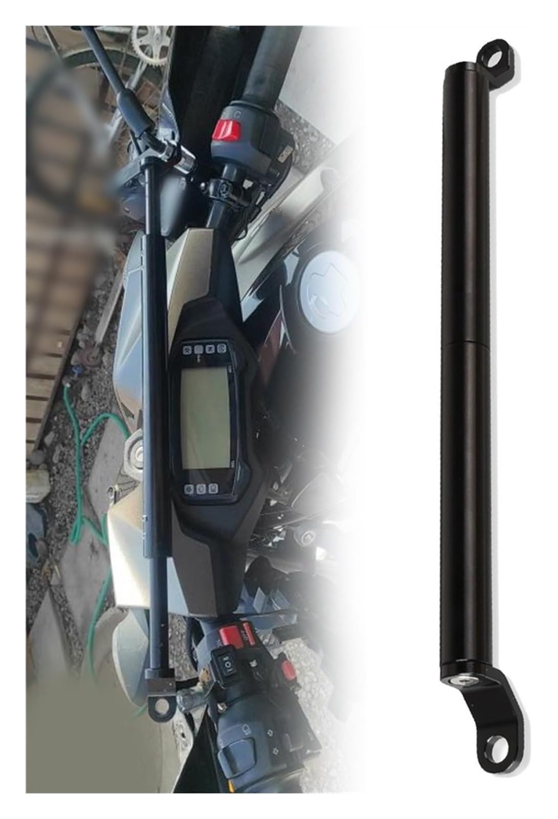 Für B&MW F850GS Für Adventure F850 GS F750GS 2017-2023 Einstellbare Querstange Lenker Balance Bar Navigationshalterung Motorrad GPS Navigationshalterung(B Black) von BUTUFYTR