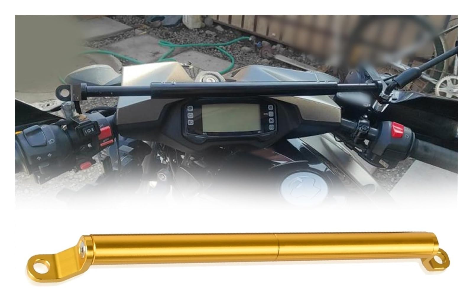 Für B&MW F850GS Für Adventure F850 GS F750GS 2017-2023 Motorrad Einstellbare Querstange Lenker Balance Bar Navigationshalterung Motorrad GPS Navigationshalterung(B Gold) von BUTUFYTR