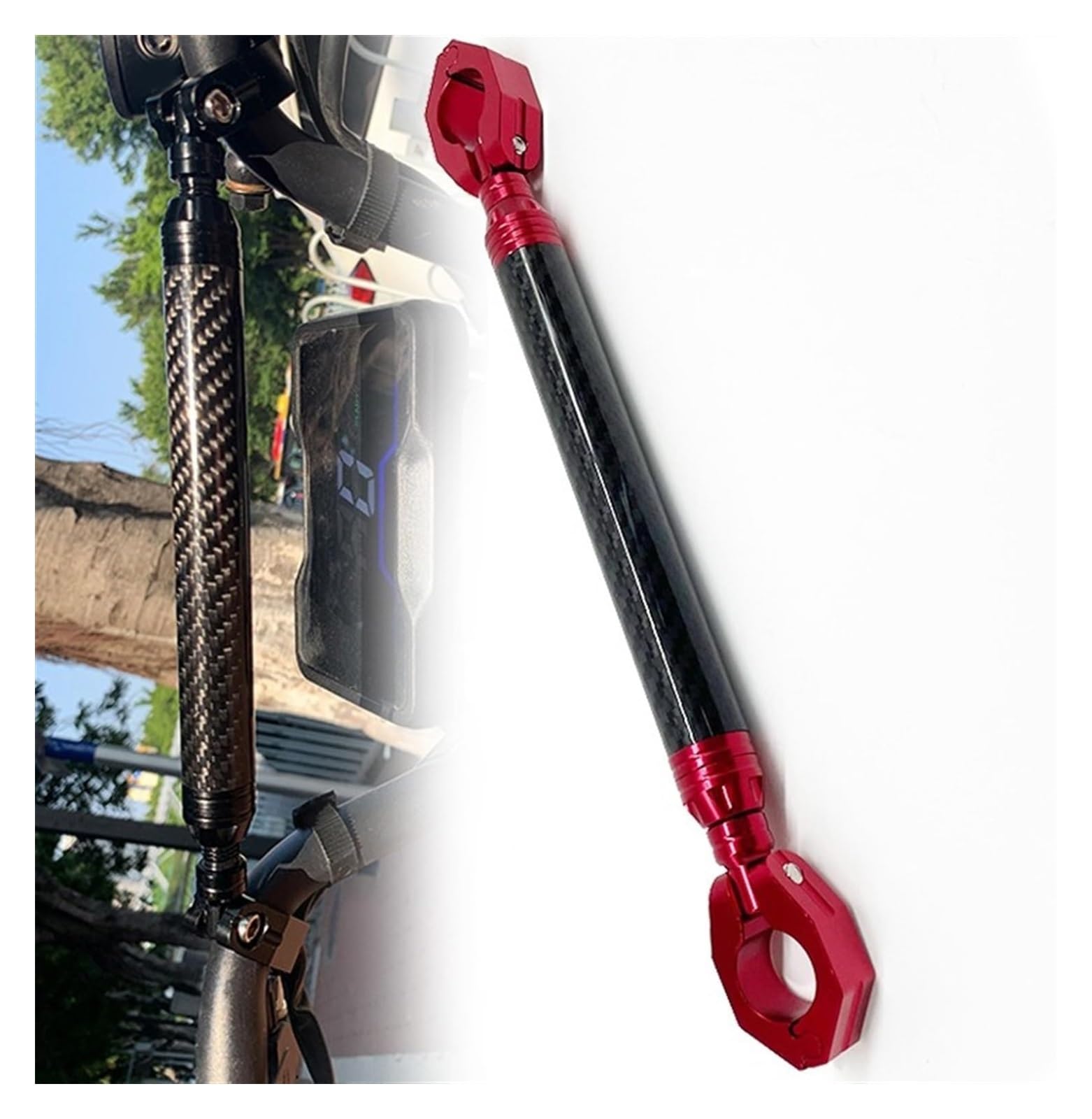 Für CB150R CB125R CB300R CB250R CB650R CB1000R 22MM Lenker Balance Bar Handy-Navigation Halterung Motorrad GPS Navigationshalterung(rot) von BUTUFYTR