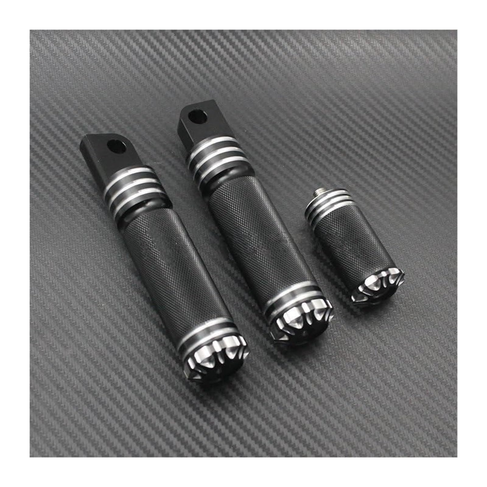 Für H&Arley Für Touring Für SPO&rtster Für Dyna Für Softail Für Road Für King XL883 1200 Motorrad Pedal Motorrad Fußstütze Pedal Fußraste Fussrasten Motorrad(Black Footpegs Set) von BUTUFYTR