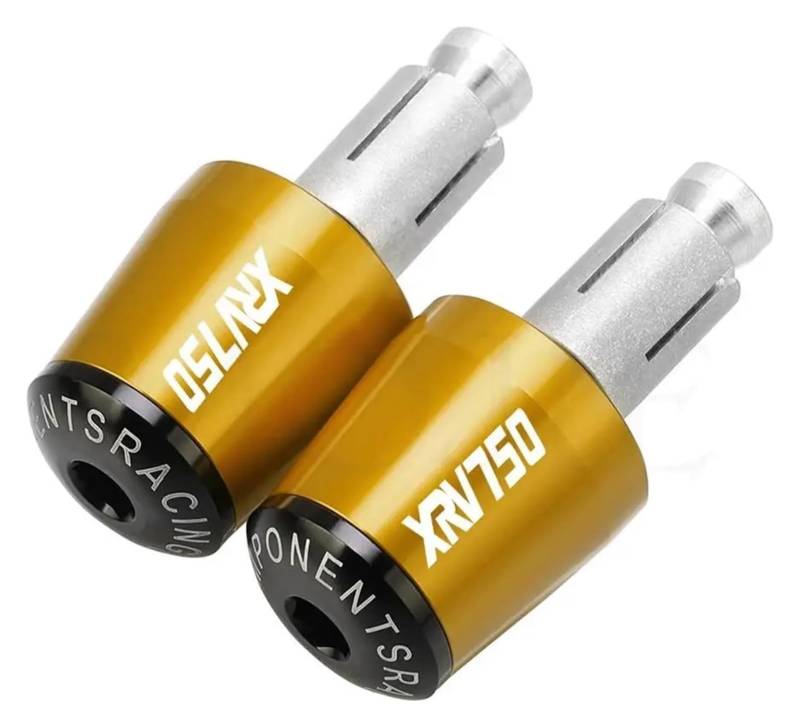 Für XRV750 XADV750 XADV 750 X-ADV 2017 2018 2019 Motorräder Lenker Griffe Kappe Gewicht TeileAnti Vibration Stecker Enden Motorrad Lenkergriffe Endkappe(Gold Black) von BUTUFYTR