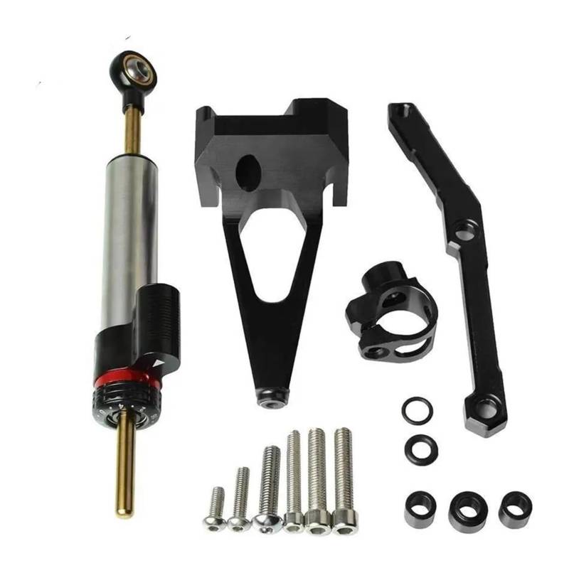 Motorrad Lenkungsdämpfer Für MT09 MT 09 MT-09 2013-2020 Lenkung Stabilisieren Montage Halterung Kit Einstellbare Motorrad Lenkung Dämpfer Stabilisator(X-9) von BUTUFYTR