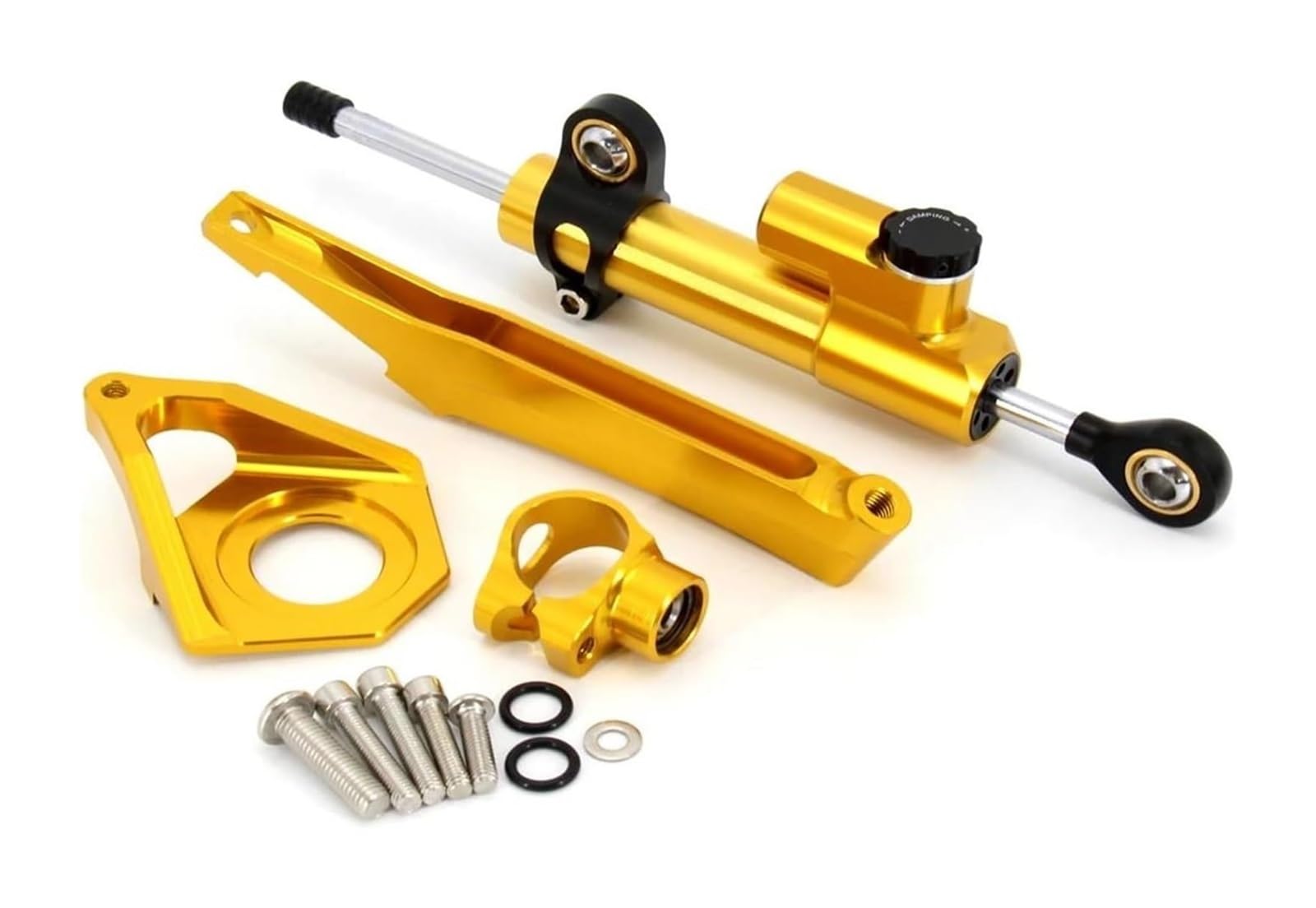 Motorrad Lenkungsdämpfer Für YZF600 YZF R6 2003 2004 2005 Lenksteuerung Stabilisieren Montagehalterung Kit Einstellbarer Motorrad-Lenkungsdämpfer-Stabilisator(X-15) von BUTUFYTR