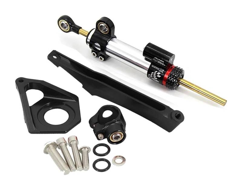 Motorrad Lenkungsdämpfer Für YZF600 YZF R6 2003 2004 2005 Lenksteuerung Stabilisieren Montagehalterung Kit Einstellbarer Motorrad-Lenkungsdämpfer-Stabilisator(X-18) von BUTUFYTR