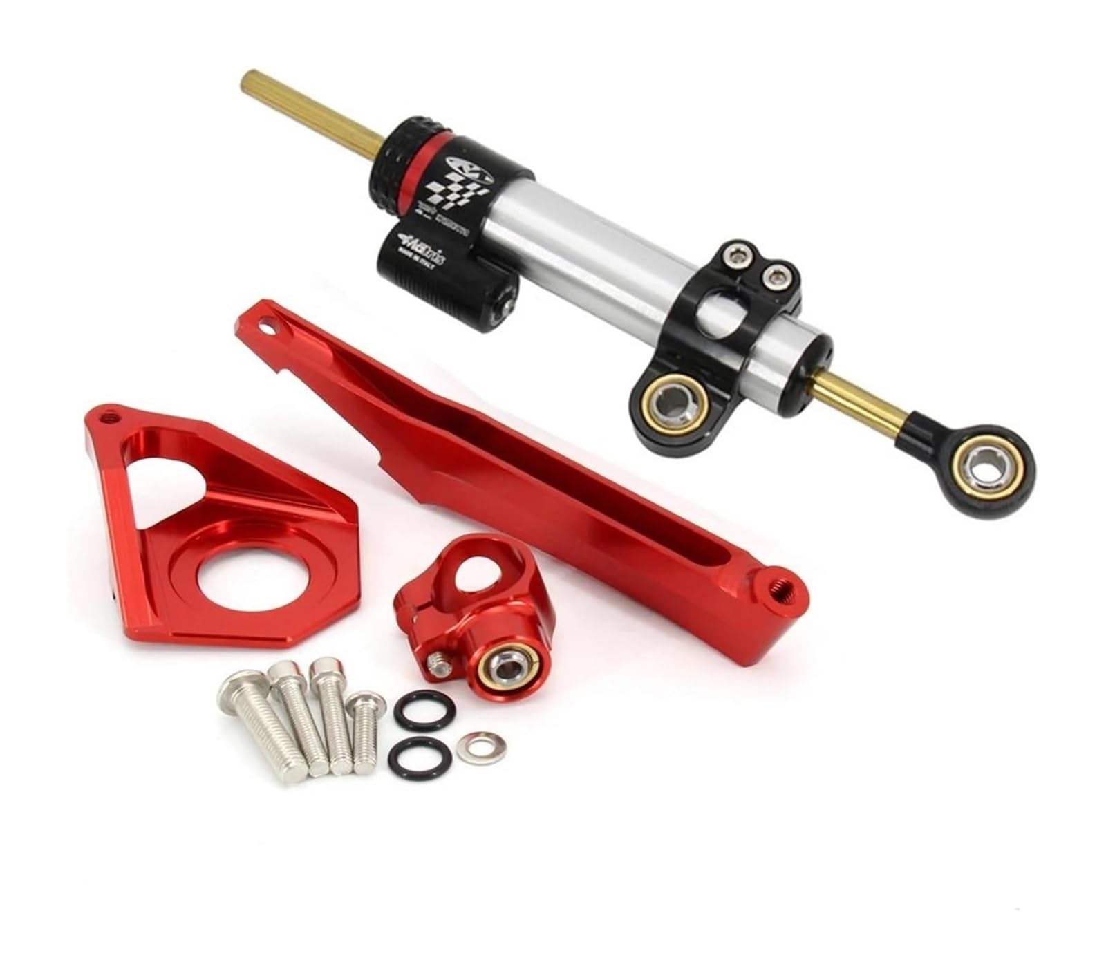 Motorrad Lenkungsdämpfer Für YZF600 YZF R6 2003 2004 2005 Lenksteuerung Stabilisieren Montagehalterung Kit Einstellbarer Motorrad-Lenkungsdämpfer-Stabilisator(X-19) von BUTUFYTR