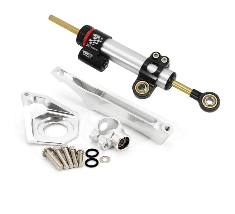 Motorrad Lenkungsdämpfer Für YZF600 YZF R6 2003 2004 2005 Lenksteuerung Stabilisieren Montagehalterung Kit Einstellbarer Motorrad-Lenkungsdämpfer-Stabilisator(X-20) von BUTUFYTR