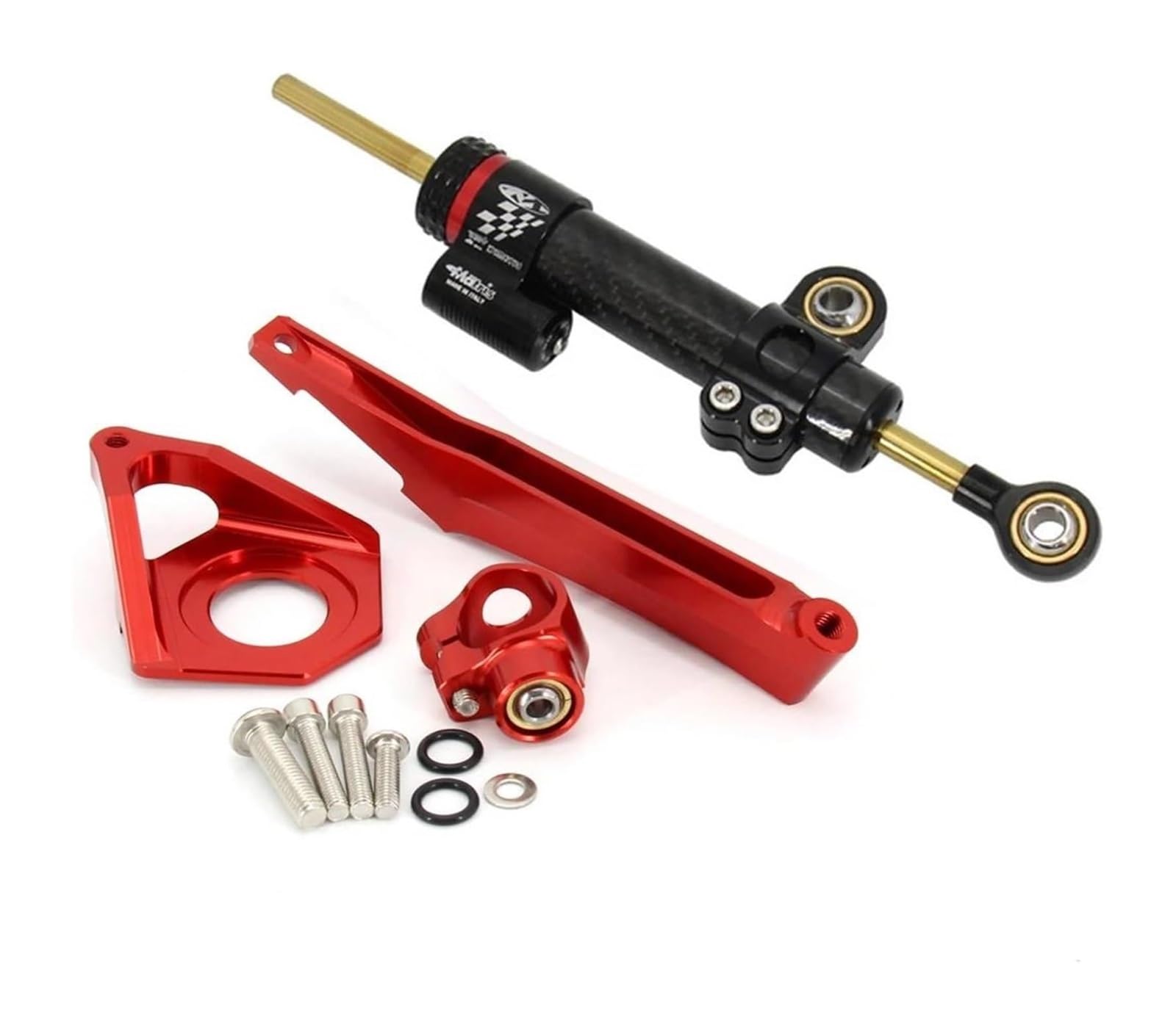 Motorrad Lenkungsdämpfer Für YZF600 YZF R6 2003 2004 2005 Lenksteuerung Stabilisieren Montagehalterung Kit Einstellbarer Motorrad-Lenkungsdämpfer-Stabilisator(X-23) von BUTUFYTR