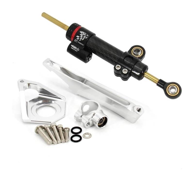 Motorrad Lenkungsdämpfer Für YZF600 YZF R6 2003 2004 2005 Lenksteuerung Stabilisieren Montagehalterung Kit Einstellbarer Motorrad-Lenkungsdämpfer-Stabilisator(X-24) von BUTUFYTR