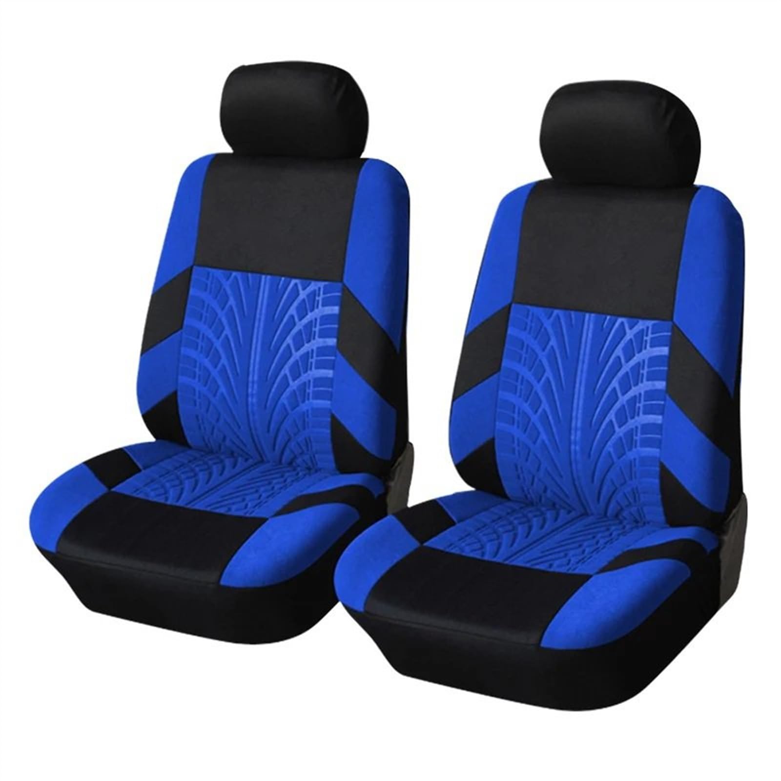 Auto-Schonbezüge Besticktes Autositzbezug-Set, universell passend für die meisten Autos, Bezüge mit Reifenspur-Detail, Styling-Autositzschutz Autositzschoner(Blue 2 pieces) von BUUNHI