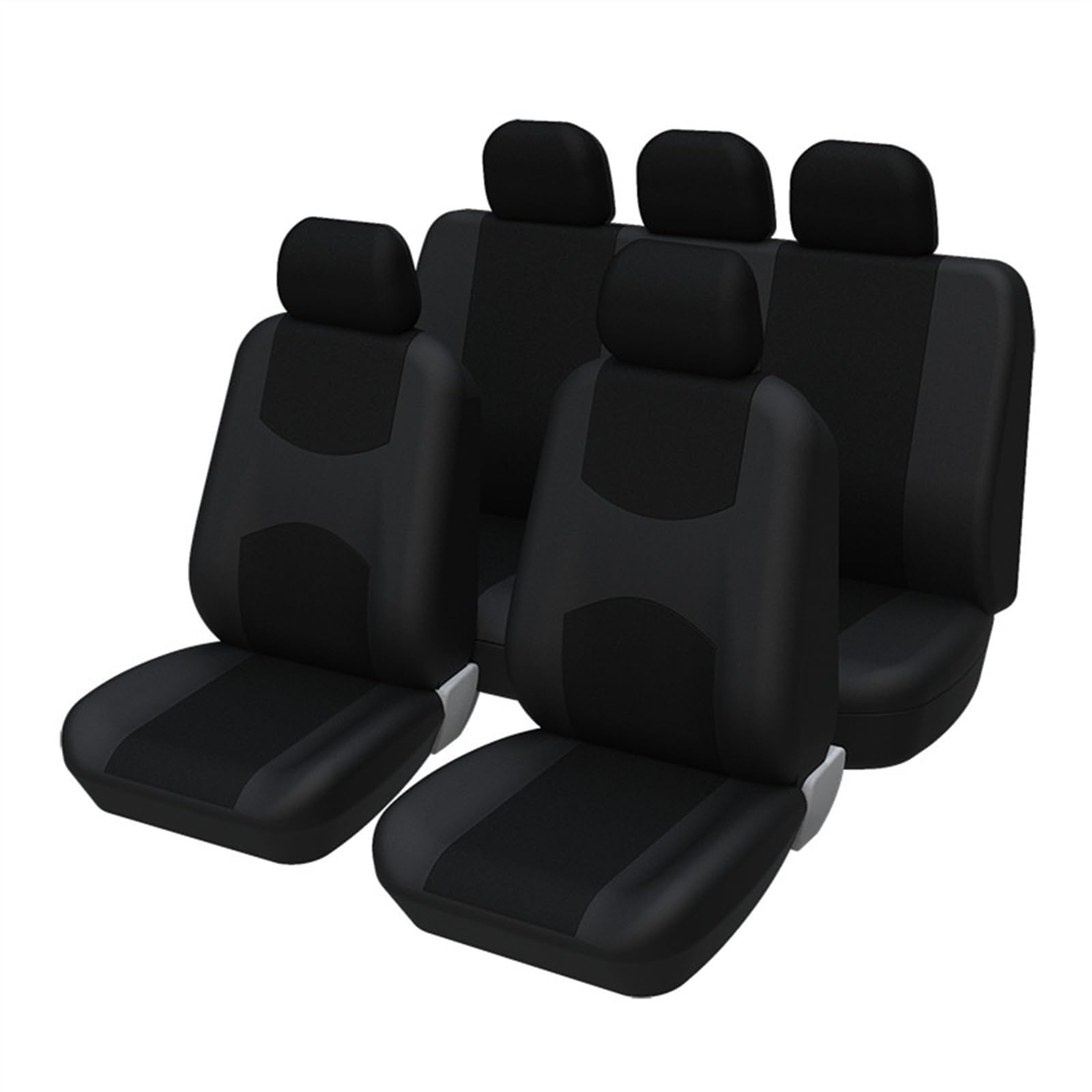 BUUNHI Auto-Schonbezüge Autositzbezug Abnehmbare Kopfstützen Universelle Sitzbezüge fürs Auto Autositzschoner(Black full set) von BUUNHI