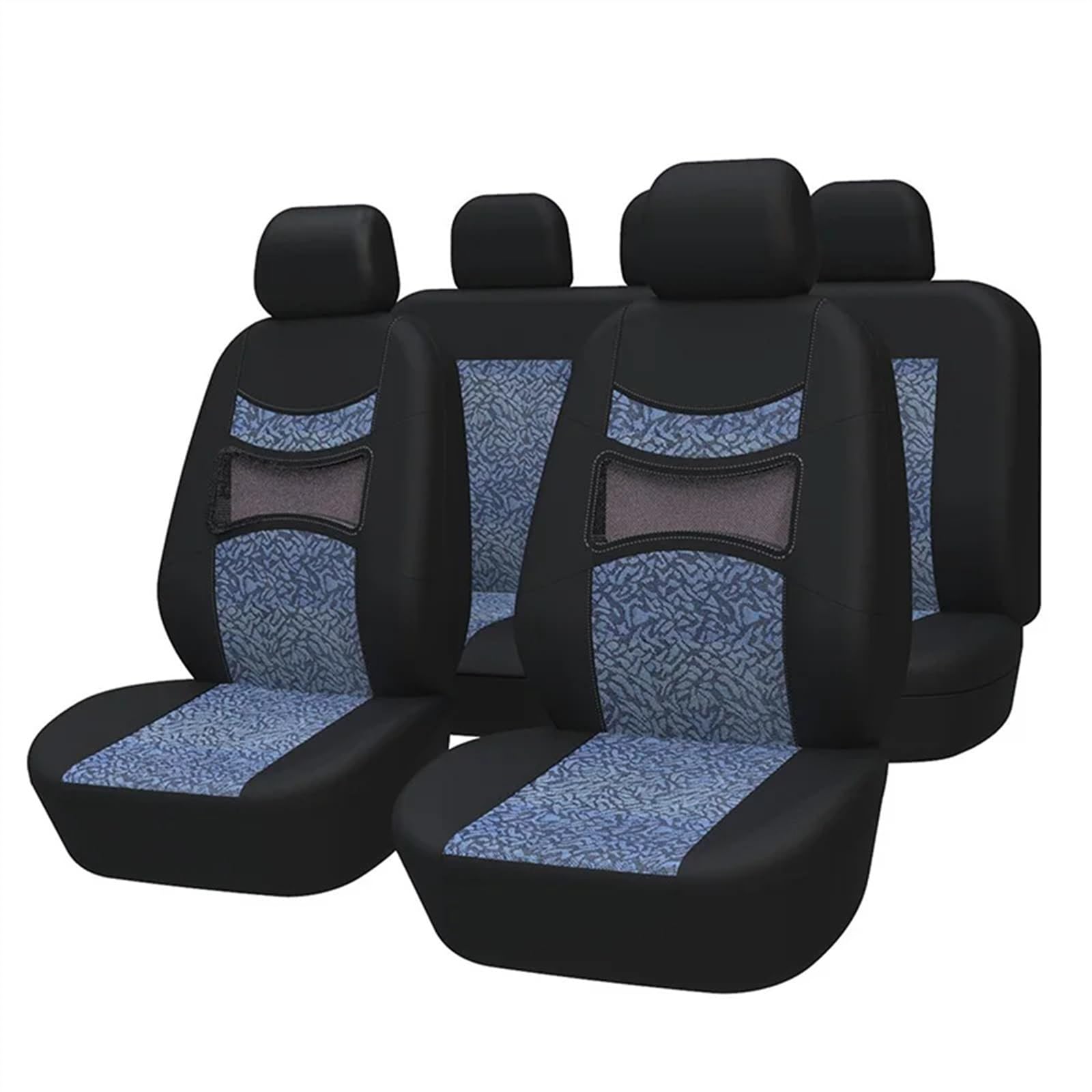 BUUNHI Auto-Schonbezüge Autositzbezug Komplettset Universal Sitzbezüge Autositzschutz Blau Autositzschoner(Blue) von BUUNHI