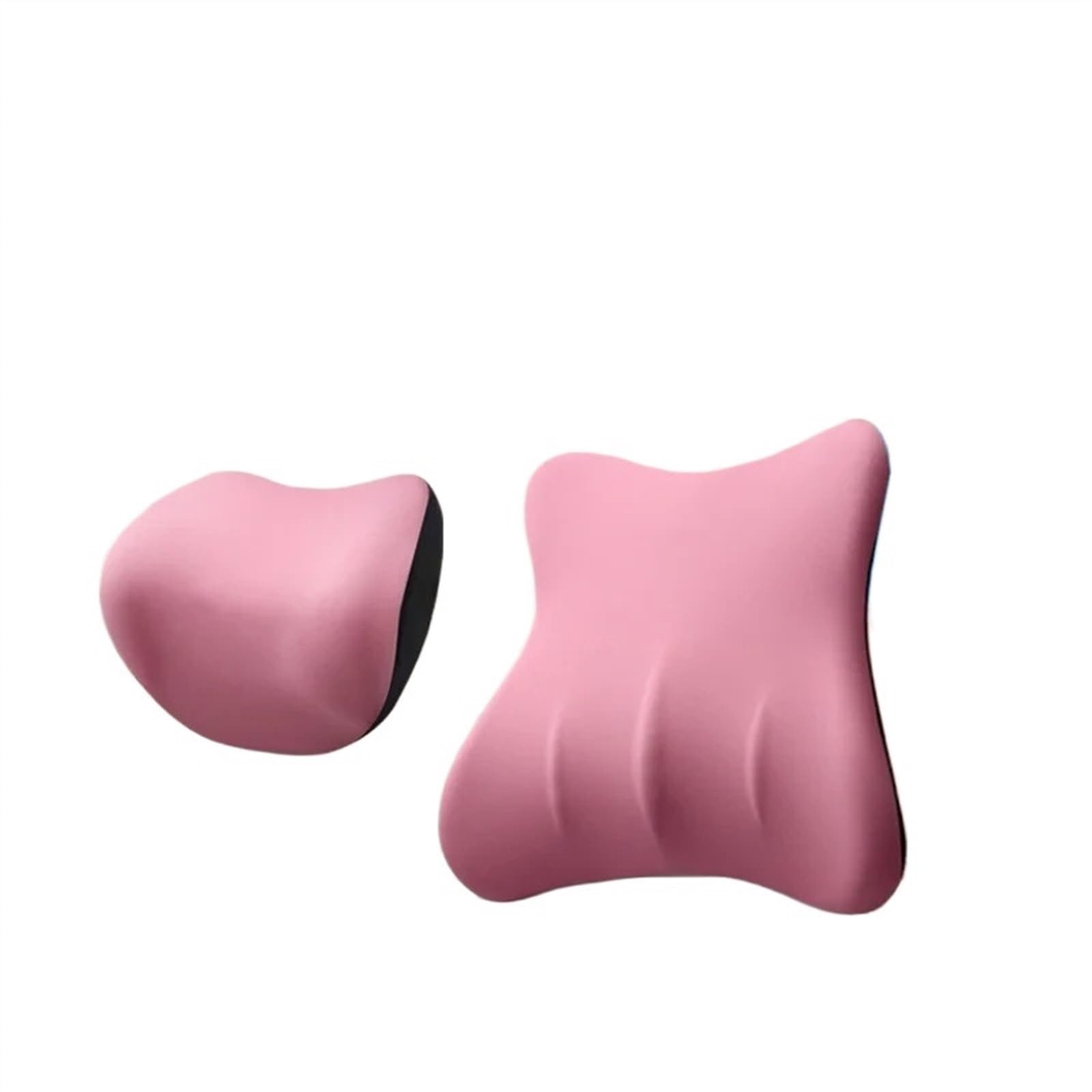 BUUNHI Auto-Schonbezüge Memory Foam-Kopfstütze fürs Auto, Nackenkissen, Auto-Lendenkissen-Set, Taillenstütze, universell für alle Jahreszeiten Autositzschoner(Pink) von BUUNHI