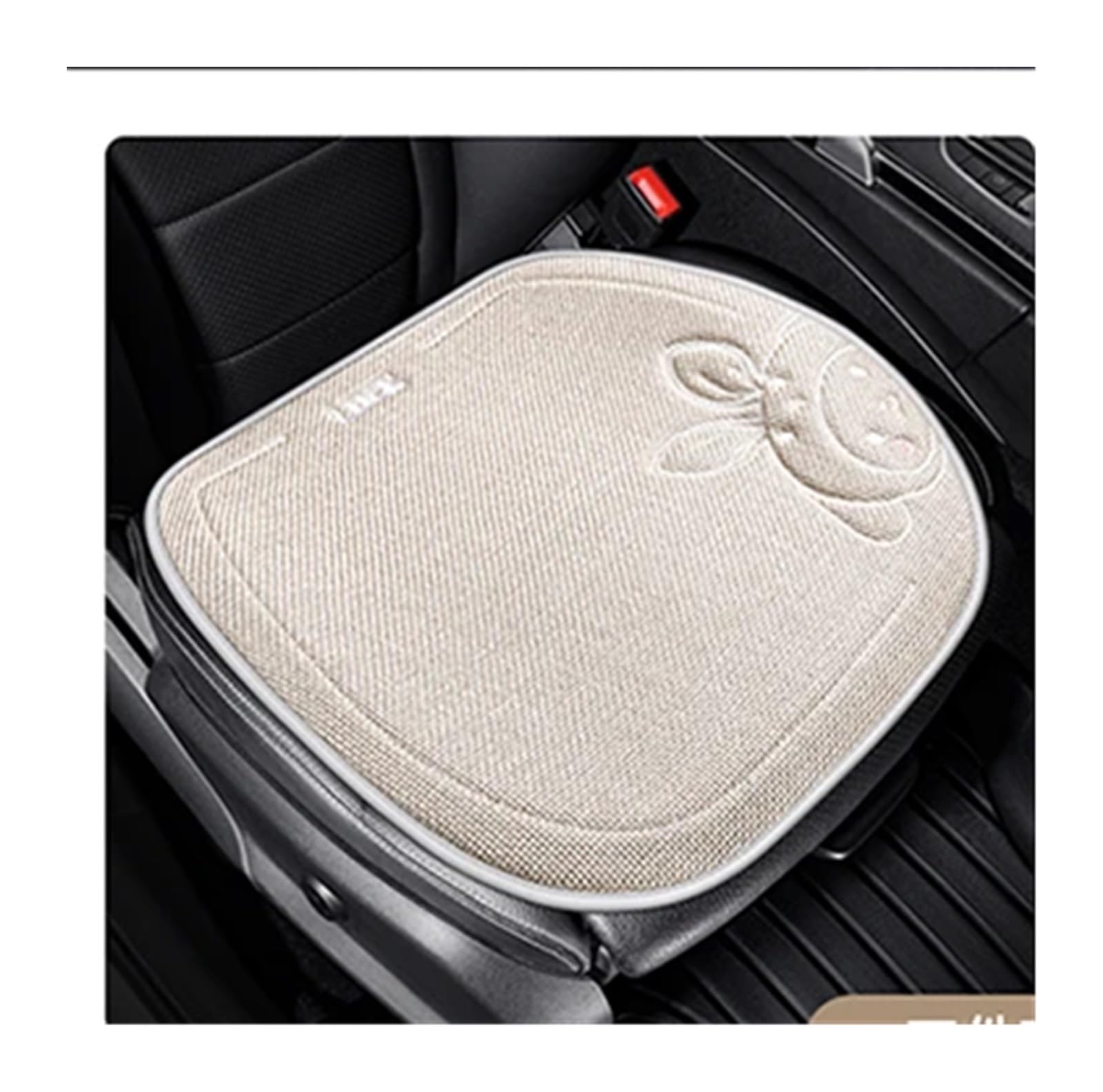 BUUNHI Auto-Schonbezüge Niedliches, mehrteiliges Autokissenset aus atmungsaktivem Stoff mit Kaninchenmotiv Autositzschoner(Beige) von BUUNHI