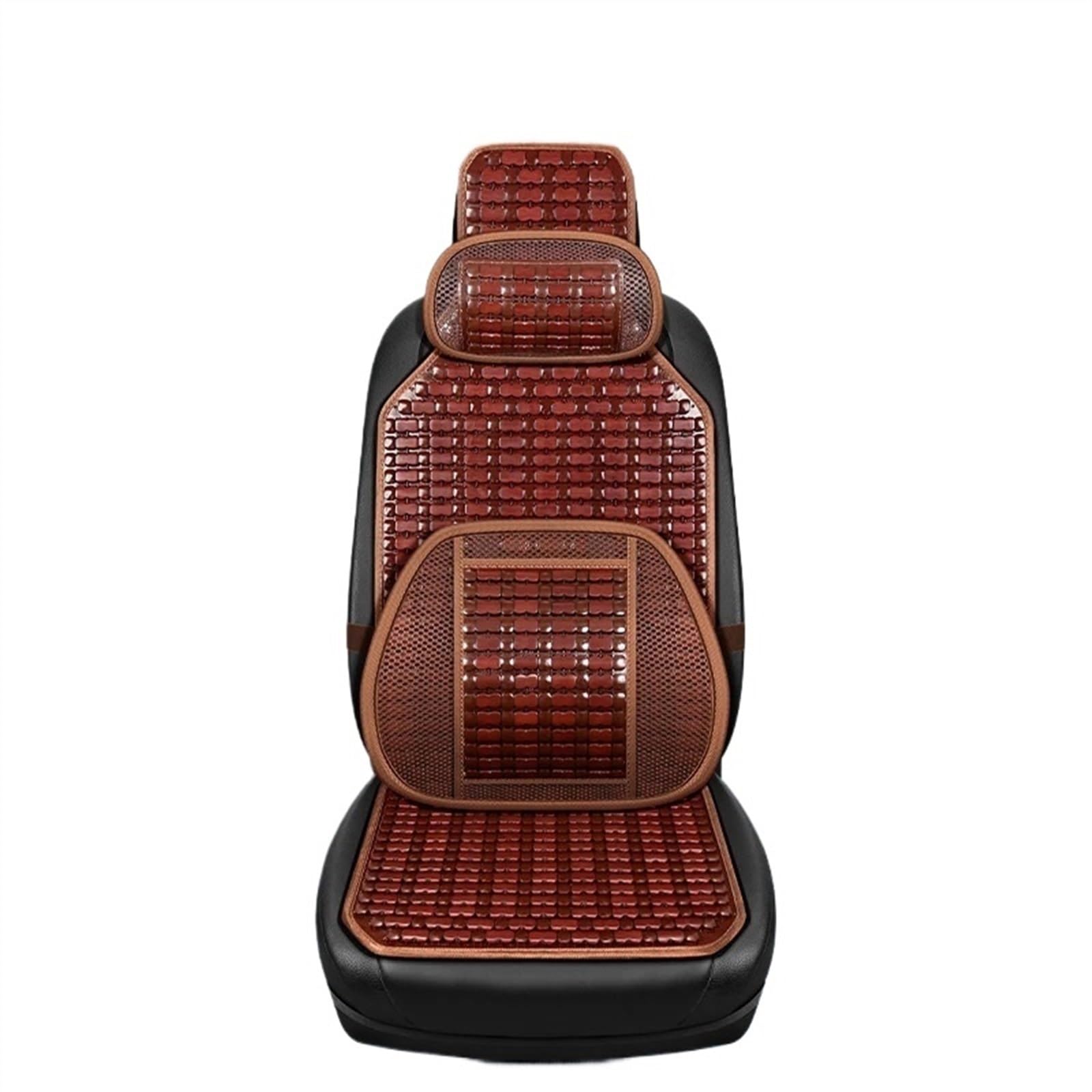 BUUNHI Auto-Schonbezüge Sommer-Bambuskissen, bequeme und atmungsaktive Sitze aus Bambuslaken, erhältlich in vier Jahreszeiten, geteiltes Autokissenset Autositzschoner(Brown 1 Pcs-01) von BUUNHI