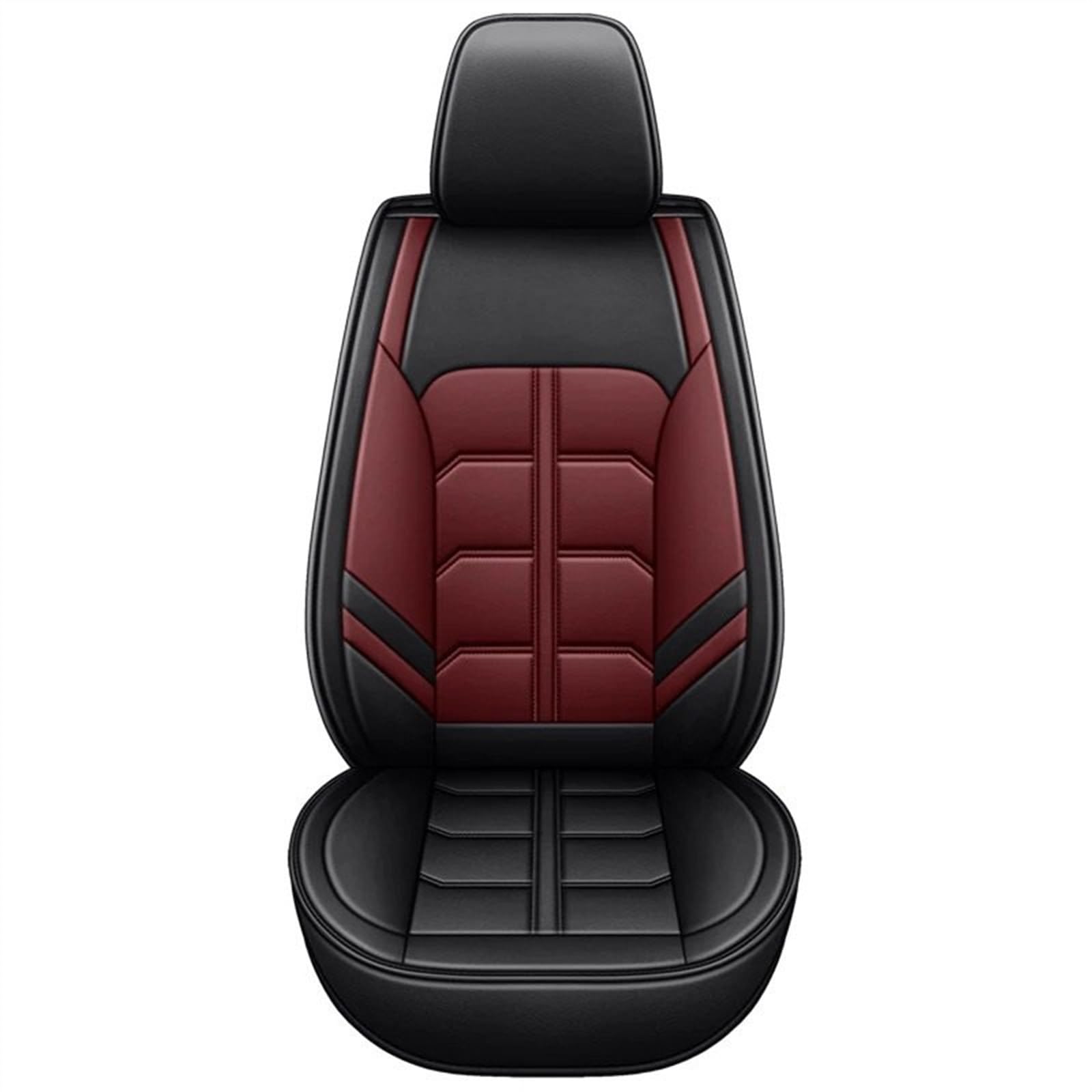 BUUNHI Auto-Schonbezüge Universal Autositzbezüge 360 ​​Grad voll abgedeckt Ledersitzbezug für 90% Limousine SUV 5 Sitze Auto Autositzschoner(Black red) von BUUNHI