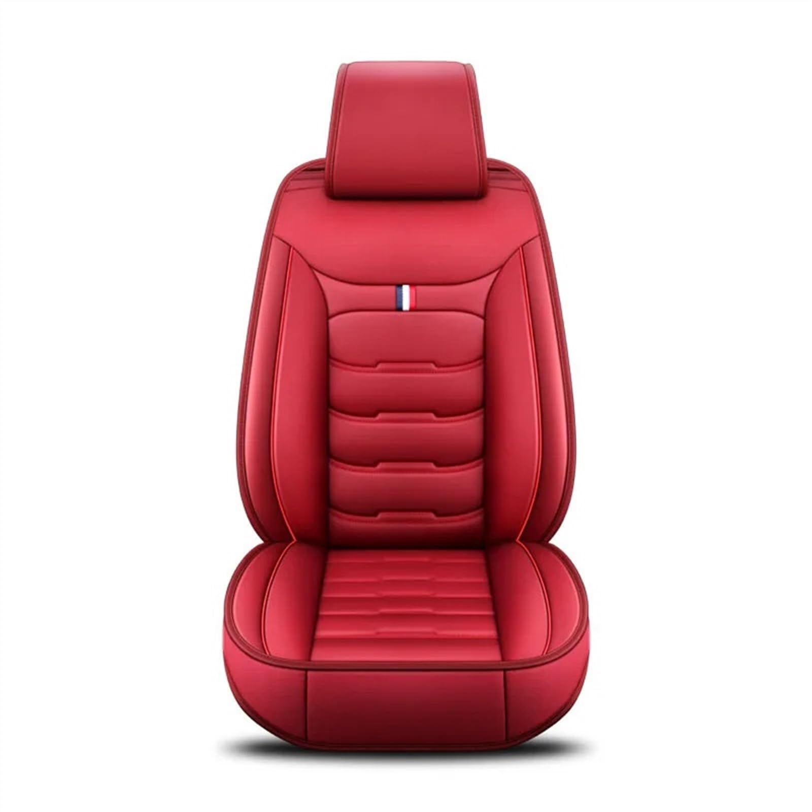 BUUNHI Auto-Schonbezüge Universeller Autositzbezug aus Leder, Autozubehör Autositzschoner(Red 1 Seat) von BUUNHI